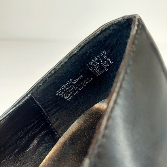 Women's George Black Faux Leather Jessica 2" Block Heel School Shoes Sz 7.5 - Picture 9 of 11